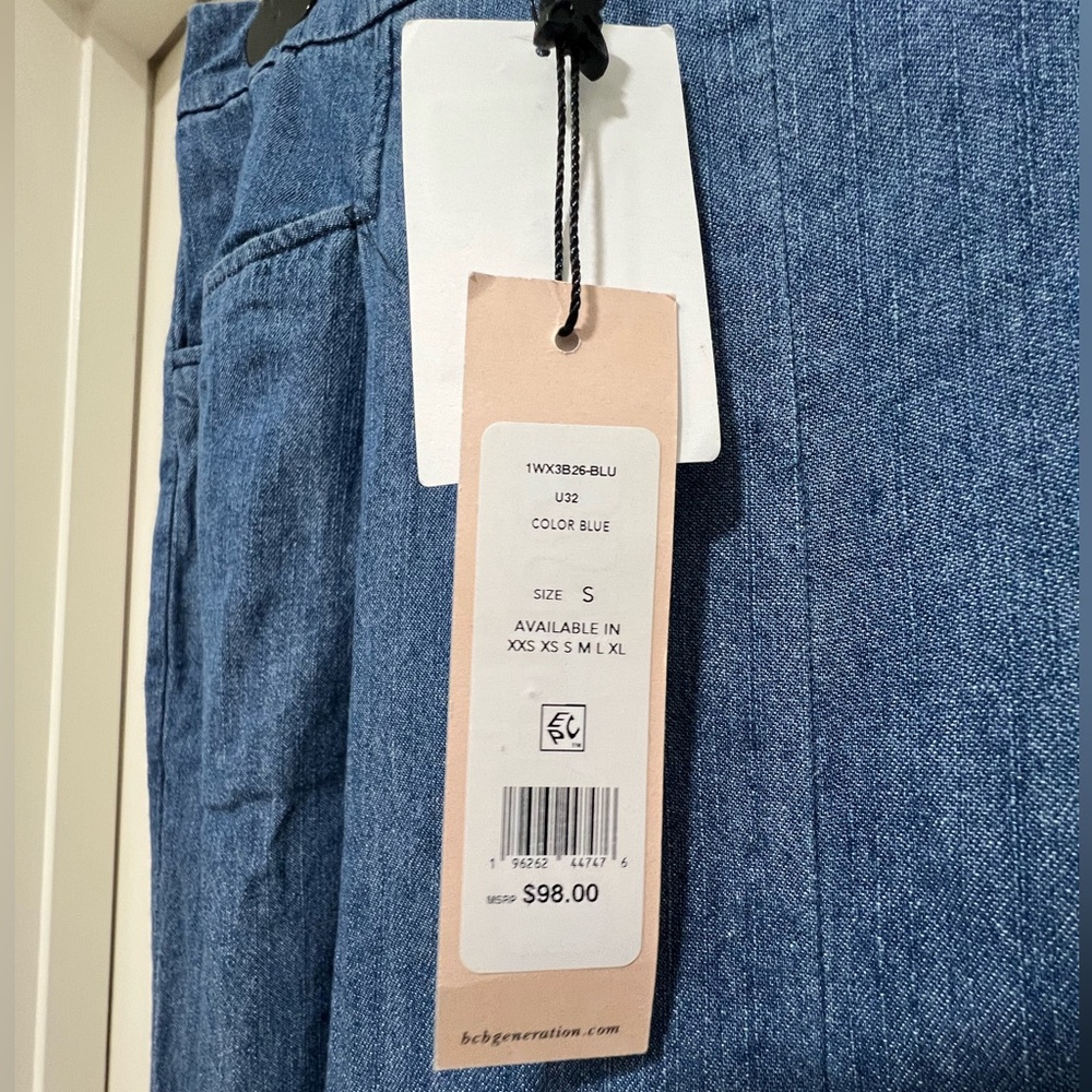 BCBGeneration Blue Denim Trousers NWT - Picture 7 of 7